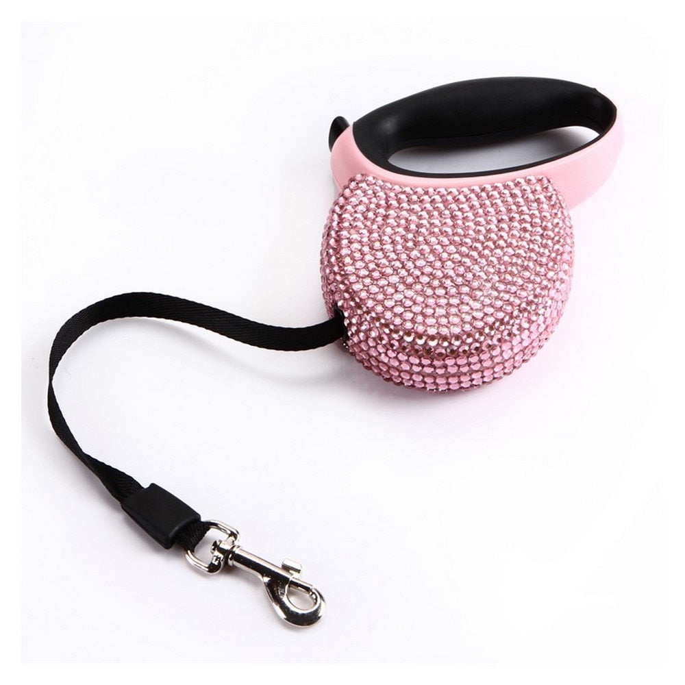 Stilig flexibånd med Rosa/Blått glitter (3m lengde)